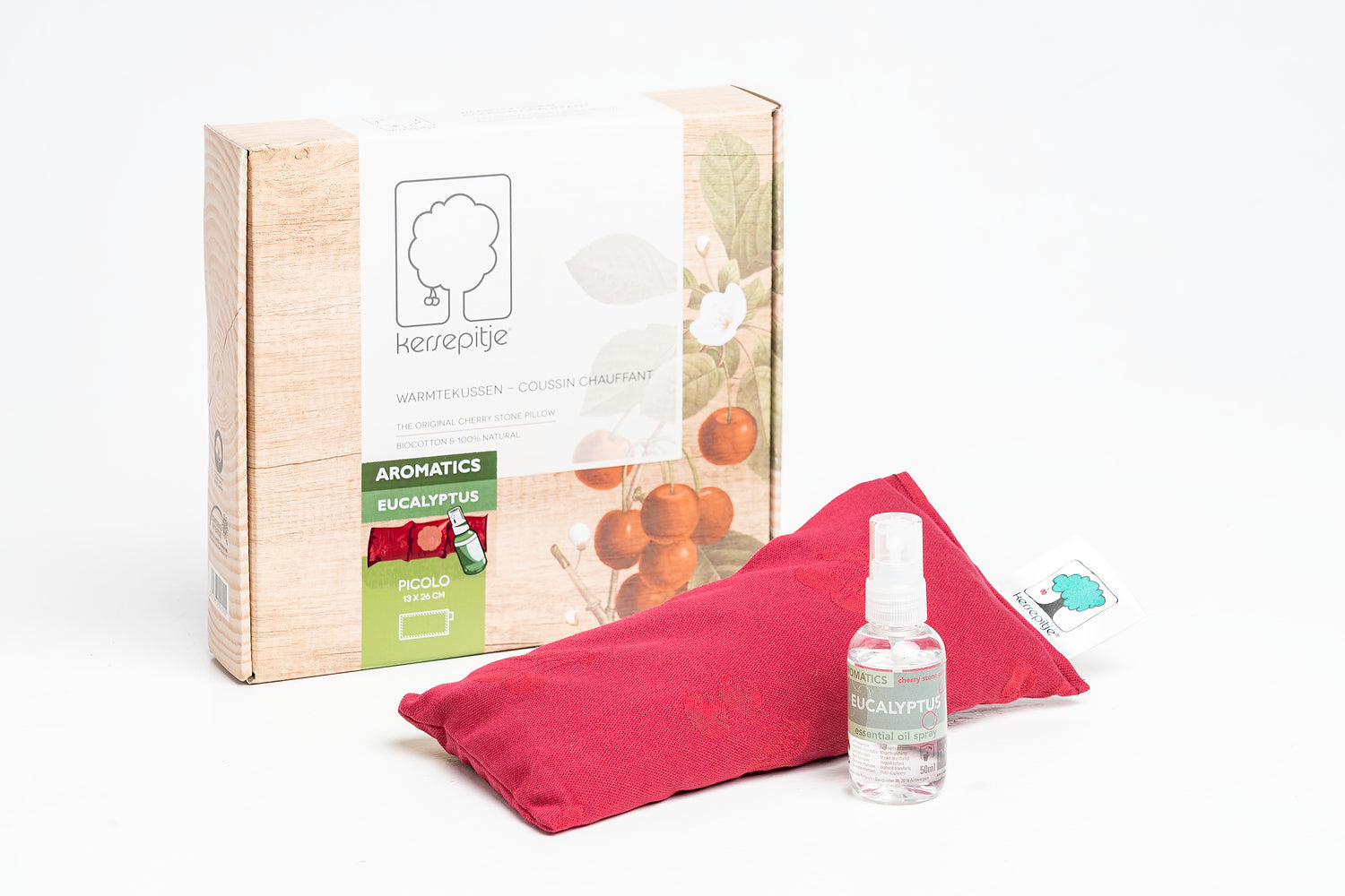 Kersepitje® Picolo Aromatics eucalyptus, 13 x 26 cm, inclusief aromaspray gebaseerd op etherische eucalyptusolie.