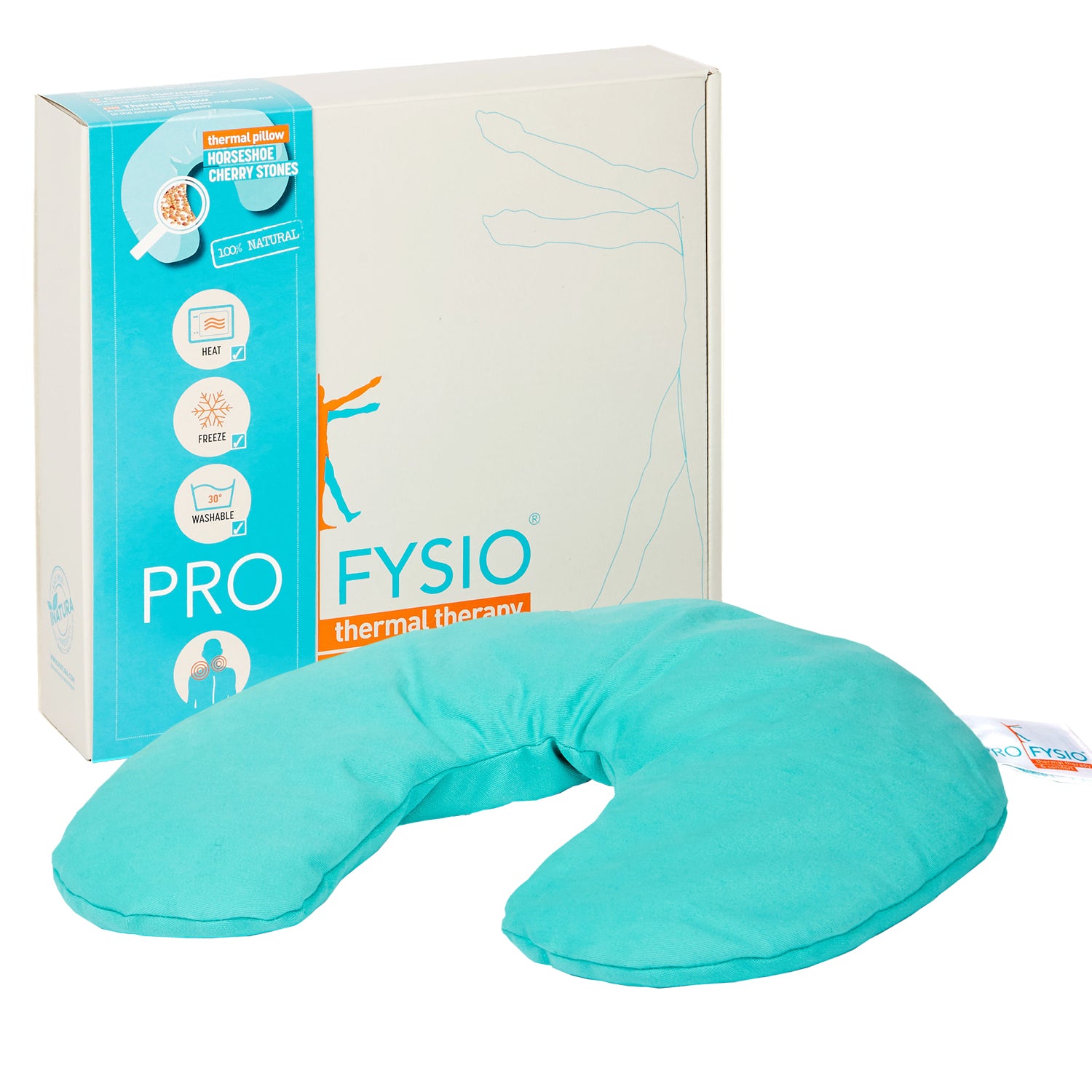 Het ProFysio Hoefijzer nekkussen een opwarmbaar kussen dat zich goed naar de nek en de schouders aanpast. Deze is verkrijgbaar met een kersenpitvulling.